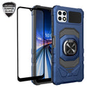 Case for Boost Celero 5G Plus with Tempered Glass Screen Protector Hybrid Ring Shockproof Hard Phone Cover - Blue