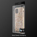 Apple iPhone 14 Pro Case Rugged Drop-Proof Diamond Platinum Bumper with Electroplated Frame - Gold