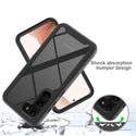 Samsung Galaxy S23 Case Rugged Drop-Proof Clear TPU Bumper with Hard Clear Back - Black