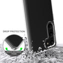 Samsung Galaxy S23 Case Rugged Drop-Proof TPU with Clear Acrylic Back - Black