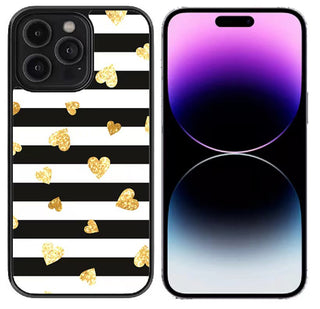 Case For iPhone 14 Pro (6.1") High Resolution Custom Design Print - Chic Hearts