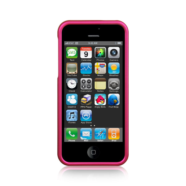 Apple iPhone 5, iPhone 5S, iPhone SE Case Rugged Drop-proof Heavy Duty Rubber - Hot Pink