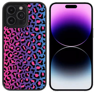 Case For iPhone 13 (6.1"), iPhone 14 (6.1") High Resolution Custom Design Print - Pink Ombre Leopard