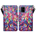 Case for Samsung Galaxy A14 5G Wallet Wrist Strap Pu Leather Wallet Kickstand with Id & Credit Card Slots - Rainbow Flower