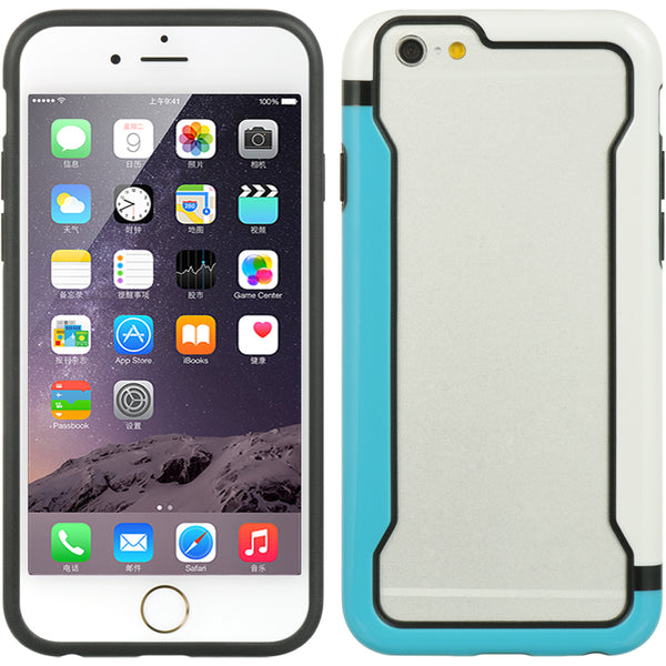 Apple iPhone 6, iPhone 6S Case Rugged Drop-proof TPU Bumper Impact Absorption - Blue / White