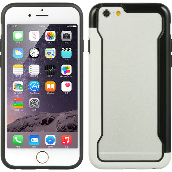 Apple iPhone 6, iPhone 6S Case Rugged Drop-proof TPU Bumper Impact Absorption - White / Black