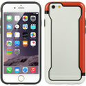 Apple iPhone 6, iPhone 6S Case Rugged Drop-proof TPU Bumper Impact Absorption - White / Red