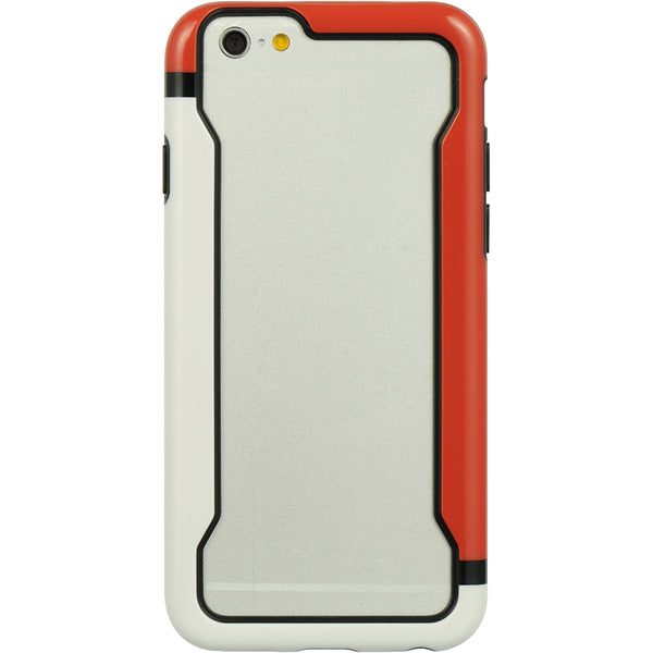 Apple iPhone 6, iPhone 6S Case Rugged Drop-Proof TPU Bumper Impact Absorption - White / Red