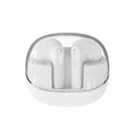 Eggshell Premium TWS (True Wireless Stereo) Bluetooth Headsets with Stylish Clear Charging Box - White