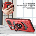 Case for Boost Celero 5G Plus with Tempered Glass Screen Protector Hybrid Ring Shockproof Hard Phone Cover - Red