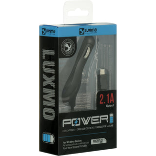 Universal Micro USB Dw 2.1A Car Charger - Retail Ready Packaging