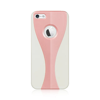 Apple iPhone 5, iPhone 5S, iPhone SE Case Rugged Drop-proof White Rubber + Pink Crystal Curve