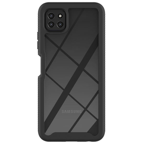 Samsung Galaxy A22 Hard Rugged Case - Black, Clear