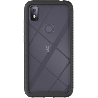 T-Mobile Revvl 5g Hard Rugged Case - Black, Clear