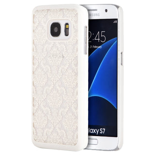 Samsung Galaxy S7 Case Rugged Drop-proof Crystal Rubber Lace White