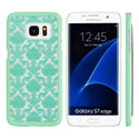 Samsung Galaxy S7 Edge Case Rugged Drop-Proof Crystal Rubber Lace Teal