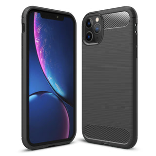 Apple iPhone 11 Pro Max Case Rugged Drop-proof Carbon Sleek TPU with Silky Finish - Black