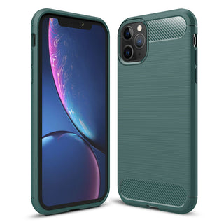 Apple iPhone 11 Pro Max Case Rugged Drop-proof Carbon Sleek TPU with Silky Finish - Emerald Green