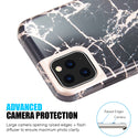Case for Apple iPhone 12 (6.1) / 12 Pro (6.1) Matted Marble TPU Luxmo Premium Marblicious Collection - Black Rose Marble