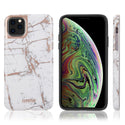 Case for Apple iPhone 12 (6.1) / 12 Pro (6.1) Matted Marble TPU Luxmo Premium Marblicious Collection - White Rose Marble