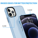 Apple iPhone 12 Pro Max Case Rugged Drop-Proof Tinted TPU with Raised Camera Opening - Pacific Blue