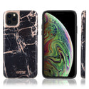 Case for Apple iPhone 12 Pro Max (6.7) Matted Marble TPU Luxmo Premium Marblicious Collection - Black Rose Marble