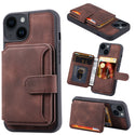 Case for Apple iPhone 15 (6.1") Heritage 2.0 Multi Card Slim Wallet with 5 Credit Card & Id Slots - Brown