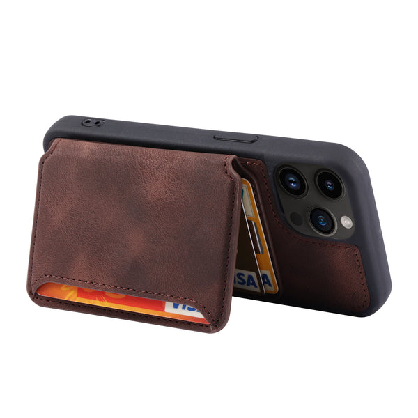 Case for Apple iPhone 15 Pro (6.1") Heritage 2.0 Multi Card Slim Wallet with 5 Credit Card & Id Slots - Brown