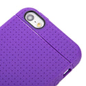 Apple iPhone 5, iPhone 5S, iPhone SE Case Rugged Drop-Proof Dotted TPU Back Cover - Purple