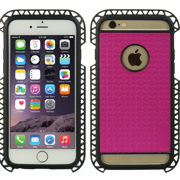 Apple iPhone 6, iPhone 6S Case Rugged Drop-proof Mesh TPU - Hot Pink