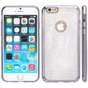 Apple iPhone 6, iPhone 6S Case Rugged Drop-Proof TPU Gray Electro Plated Chrome Frame with Shimmery Back Plate