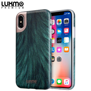Case for Apple iPhone XS / X Animal Fur Design Matted TPU Luxmo Premium Furbulous Collection - Green Fairy