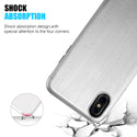 Apple iPhone XS, iPhone X Case Rugged Drop-Proof TPU with Satin Finish Surface - Silver
