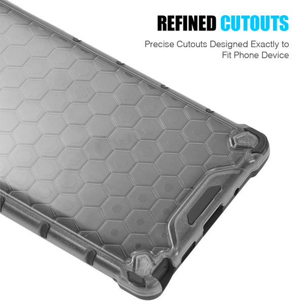 Samsung Galaxy Note 10 Case Rugged Drop-Proof Heavy Duty TPU "Honeycomb" Shock Absorption Bumper - Smoke