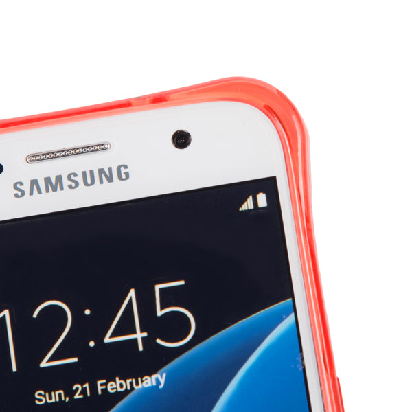 Samsung Galaxy S7 Case Rugged Drop-Proof Crystal Atom Lite Anti-Shock TPU Red