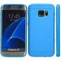 Samsung Galaxy S7 Case Rugged Drop-Proof Dotted TPU Back - Blue