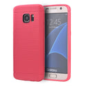 Samsung Galaxy S7 Edge Case Rugged Drop-proof Dotted TPU Back - Hot Pink