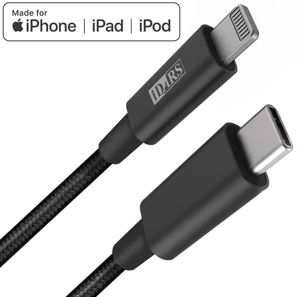 iDARS 8-inch Usb-C To Lightning Cable (MFiCertified) - Black