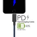 iDARS 4-Ft Usb-C To Lightning Cable (MFiCertified) - Blue