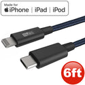 iDARS 6-Ft Usb-C To Lightning Cable (MFiCertified) - Blue