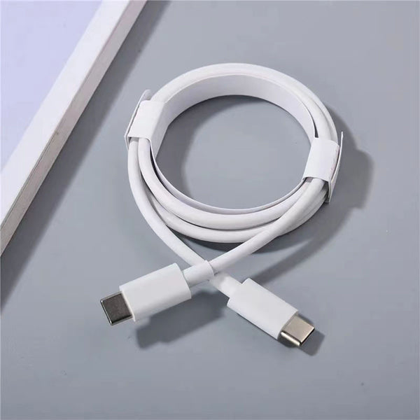 Universal 60W 1 Meter (3.3Ft) USB Type-C To USB Type-C Fast Charging Cable - White