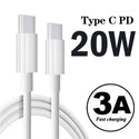 Universal 15W 2 Meter (6.6Ft) Usb Type-C To Usb Type-C Fast Charging Cable - White