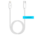 D8 Apple MFiCertified 3 Feet High Quality USB Type-C To Lightning Cable - White
