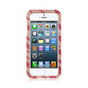 Apple iPhone 5, iPhone 5S, iPhone SE Case Rugged Drop-Proof Heavy Duty - Pink Zebra