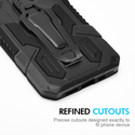 Apple iPhone 12 Mini Case Rugged Drop-Proof Mech Military Style Metal with Belt Pocket Clip - Black