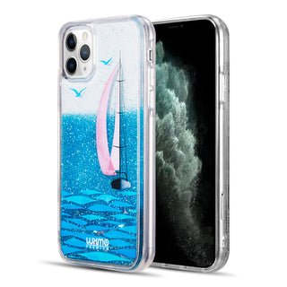 Case for Apple iPhone 12 (6.1) / 12 Pro (6.1) Luxmo Waterfall Fusion Liquid Sparkling Flowing Sand - Sailing In Paradise