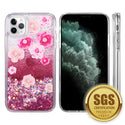 Case for Apple iPhone 12 Pro Max (6.7) Luxmo Waterfall Fusion Liquid Sparkling Flowing Sand - Les Pivoines