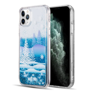 Case for Apple iPhone 12 Pro Max (6.7) Luxmo Waterfall Fusion Liquid Sparkling Flowing Sand - Winter Wonderland