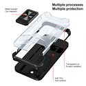 Apple iPhone 13 Case Rugged Drop-Proof Clear with Corners & Camera Cutout Protection & Magnectic Kickstand - Black