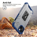 Apple iPhone 13 Case Rugged Drop-Proof Clear with Corners & Camera Cutout Protection & Magnectic Kickstand - Blue